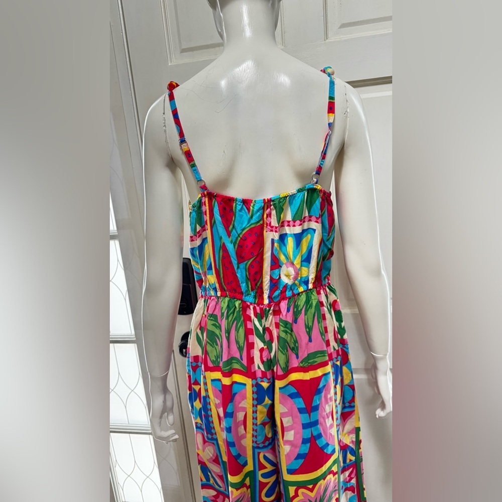 Sincerely Jules 100%Rayon Floral Multicolor Patterned Jumpsuit Size Large - Picture 12 of 13